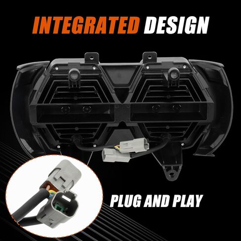 PSLER 240W Motorcycle Led Headlight Dual Vision Honeycomb Bright Dual Led Headlight Honeycomb With 3 Lighting Modes For Road Glide 2015-2024 in Saudi Arabia