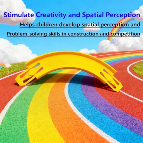 نسخة مطورة من موصلات مضمار السباق المتوافقة مع العجلات الساخنة، دوران 90 درجة، بناء مسارات سباق ملحمية، 4 عبوات باللون الأصفر in Kuwait