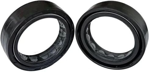 35x48x11 الجبهة صدمة شوكة المثبط مانع تسرب زيت العمود 35 48 غطاء غبار ل GR650 GS650 KATANA GS GR 650 GS650E GS650G (2 قطعة ختم 2 قطعة غطاء) in Kuwait