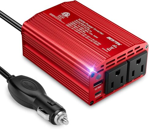 BESTEK 300W Power Inverter DC 12V to 110V AC Car Inverter with 4.2A Dual USB Car Adapter in Saudi Arabia