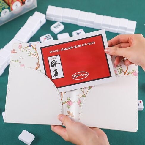 Mahjong Card Sleeve, 11.25 x 7 Inches Large Folio Holder for Mahjong Scorecard Cards Protective Cover Mahjongg Accessories (Blue) in Saudi Arabia