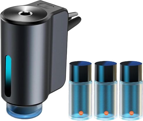 معطر هواء للسيارة مع ثلاثة أجهزة توزيع روائح السيارة قابلة للتعديل وقابلة لإعادة الشحن، معطرات سيارة تدوم طويلاً (كولونيا) in Kuwait