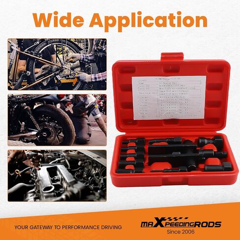 maXpeedingrods Wheel Bearing Removal Installer Tool for Harley Davidson 2000+, VT102 Motorcycle Wheel Bearing Puller Tool Kit for 0.75" 1" 25mm Bearings,11 Pcs in Kuwait