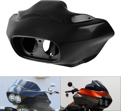 XMT-MOTO حقن ABS مصباح أمامي خارجي داخلي هدية مناسبة لهارلي ديفيدسون FLTR Road Glide 1998-2013 أسود غير مطلي in Saudi Arabia