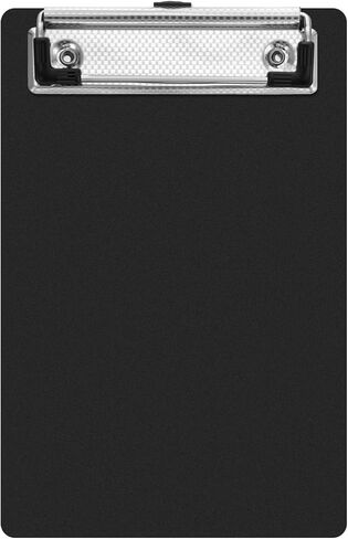 24 Pack Small Clipboards 4.7 x 7.3 Inch Mini Clipboards with Pen Holder Clip A6 Memo Clipboard Plastic Pocket Clipboard with Profile Clip for School Office Restaurant Cafe Hotel (Black) in Saudi Arabia