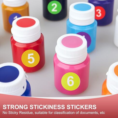 PATIKIL Number 2 Circle Stickers,1 Inch Round Color Coded Self-Adhesive Number Label 500 Labels/Roll for Home Organization Office Management, Green with White Text in Saudi Arabia
