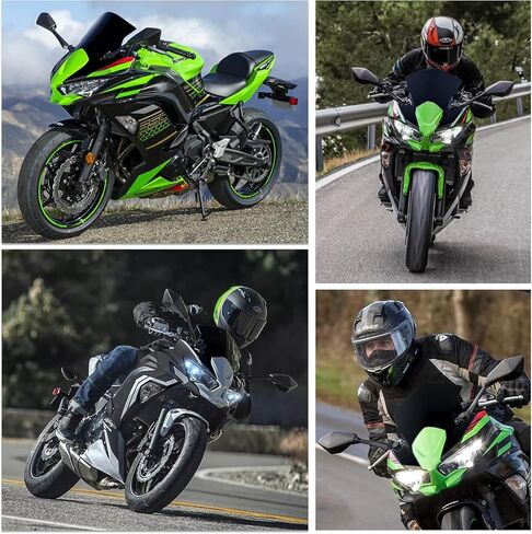 واقي منحرف الرياح للزجاج الأمامي للدراجات النارية لدراجة Ninja 650 ER6F 2020-2025 (أسود) in Saudi Arabia
