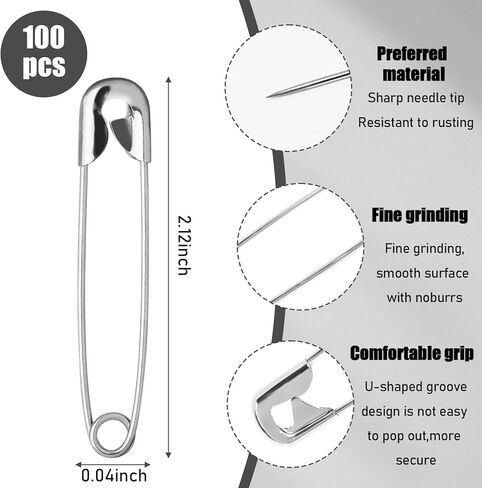300 PCS Small Safety Pins Assorted Sizes,Clothes Pins,Safety with Storage Box,for Sewing and Clothes in Saudi Arabia