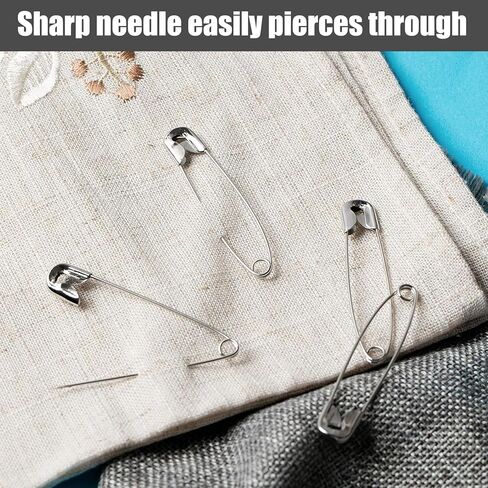 300 PCS Small Safety Pins Assorted Sizes,Clothes Pins,Safety with Storage Box,for Sewing and Clothes in Saudi Arabia