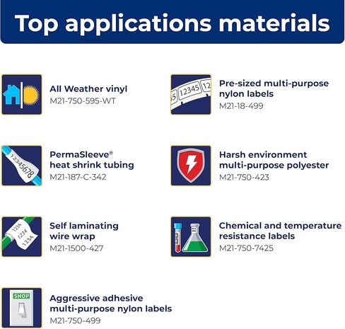 Brady M210 Portable Label Printer Bundle with B595 All-Weather Vinyl Label Roll | Create Labels for Indoor & Outdoor Use in Kuwait