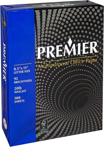ورق البليت Premier - ورق نسخ أبيض ساطع 92 - معتمد من مجلس رعاية الغابات (FSC) - Letter 20# - 8.5 بوصة × 11 in Saudi Arabia