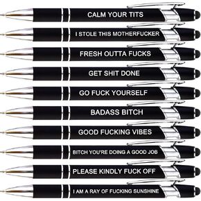KeCee 10Pcs Fun Pens for Adults,Funny Gag Gifts for Women,Novelty Gifts for Coworkers Nurses Friends Birthday Party Favors,Personalized Cute Ballpoint in Saudi Arabia