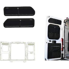 لوحات التخزين العلوية للباب الخلفي VanEssential (زوج) مصممة لسقف Ram Promaster العالي (من عام 2014 إلى الطراز الحالي) in Kuwait