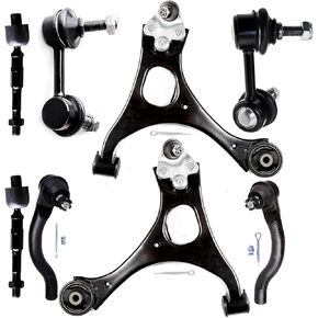 8PCS ASTOU Front Suspension Kit fit for 2006-2011 for Honda Civic 2 Lower Control Arm And Ball Joint 2 Sway Bar Links Front 2 Outer 2 Inner Tie Rod End Links in Kuwait