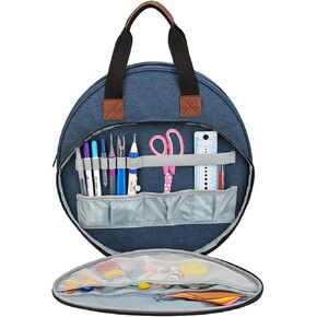 Knitting Bag Yarn Storage Tote, Large Crochet Organizer Bag, Yarn Storage Holder for Crocheting Knitter, Knitting Project Bag, Yarn Storage Bag (Purple) in Kuwait