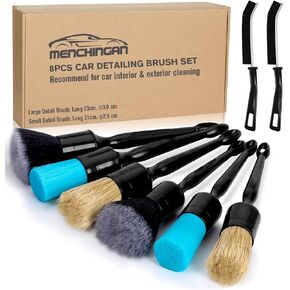 Car Detailing Brushes Set, 8-Piece Auto Detail Cleaning Brush Tool Kit in Ultra-Soft/Middle/Hard, Crevice Brush for Car Interior & Exterior, Leather, Air Vents, Emblems, Wheels Wash & Care in Saudi Arabia