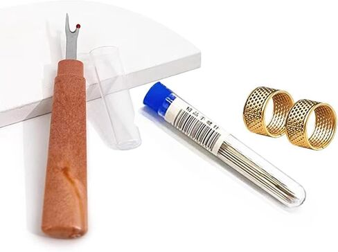 34PCS Sewing Tool Set, 2026 New Big Eye Steel Sewing Needles Kit, Stainless Steel Needles for Hand Sewing Kit, Portable DIY Hand Made Craft Set for Handcraft Lovers in Saudi Arabia