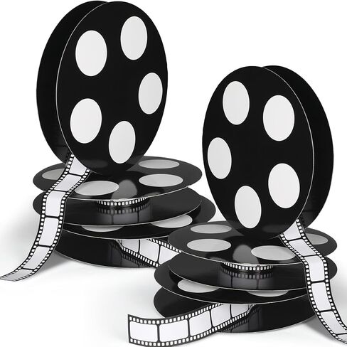 Honoson 4 Pcs Movie Reel Filmstrip Centerpiece Cinema Props Theme Party Decorations Reel Decor for Movie Night Party Decor in Saudi Arabia