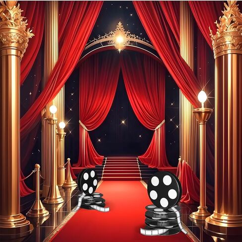 Honoson 4 Pcs Movie Reel Filmstrip Centerpiece Cinema Props Theme Party Decorations Reel Decor for Movie Night Party Decor in Saudi Arabia