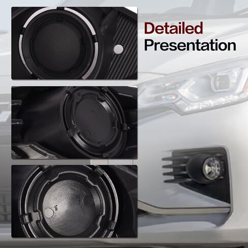 JX RACING Fog Light Cover Trim Compatible with 2021-2024 Mitsubishi Mirage/Mirage G4 Fog Light Bezel Front Fog Lamp Cover Left Driver Textured Black MI1039128 6400J656 MI1038128 6400J655 (Left) in Kuwait