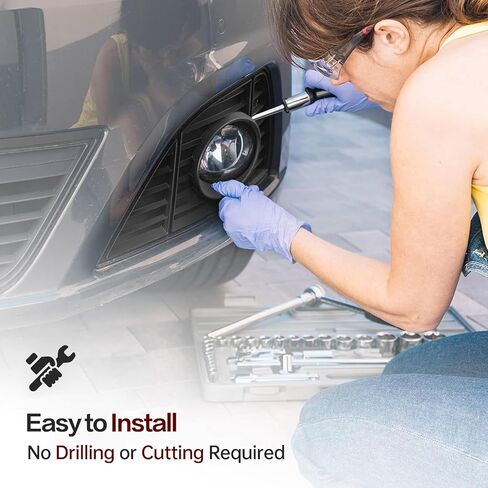 JX RACING Fog Light Cover Trim Compatible with 2021-2024 Mitsubishi Mirage/Mirage G4 Fog Light Bezel Front Fog Lamp Cover Left Driver Textured Black MI1039128 6400J656 MI1038128 6400J655 (Left) in Kuwait