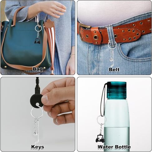 2pcs Golf Cart Keychains, Stylish Zinc Alloy Key Ring Golf Themed Key Holder Perfect Souvenir for Players and Fans in Saudi Arabia