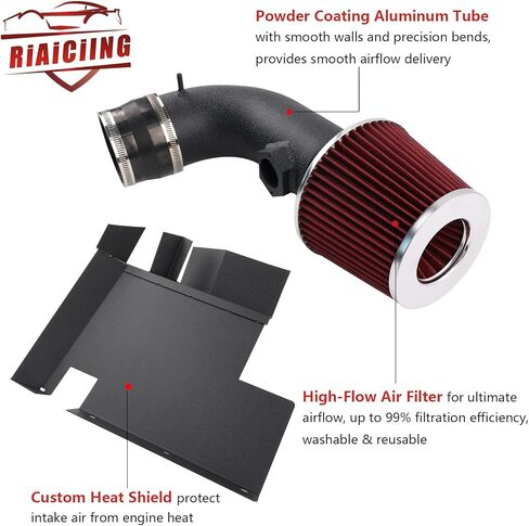 Cold Air Intake Kit Compatible with BMW 2008-2011 128i E82 E88, 2008-2011 328i/2006 330i E90 E91 E92 E93 N52 3.0L, Increases Horsepower & Torque, More Aggressive and Sporty Induction Sound in Saudi Arabia