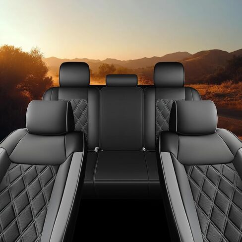 أغطية مقاعد لسيارة Toyota Tundra، مقاس مخصص 2014-2021 Toyota Tundra Crewmax Double Cab SR5 Limited Platinum TRD Pro 1794 Edition مع غطاء صناعي مقاوم للماء in Kuwait