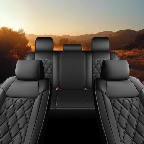 أغطية مقاعد لسيارة Toyota Tundra، مقاس مخصص 2014-2021 Toyota Tundra Crewmax Double Cab SR5 Limited Platinum TRD Pro 1794 Edition مع غطاء صناعي مقاوم للماء in Kuwait