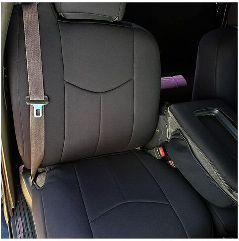 ECOTRIC Black Front Seat Covers Sets Compatible with 1999-2006 Chevy Chevrolet Silverado GMC Sierra 1500 Extended Cab Pickup 4-Door Cloth in Saudi Arabia