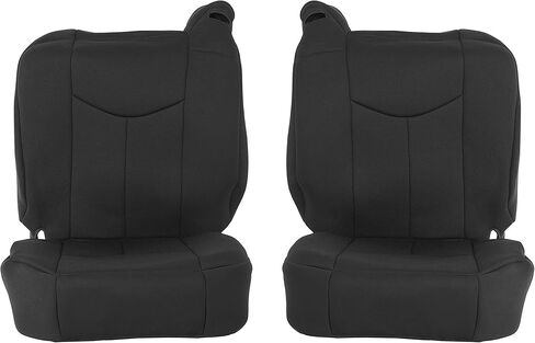 ECOTRIC Black Front Seat Covers Sets Compatible with 1999-2006 Chevy Chevrolet Silverado GMC Sierra 1500 Extended Cab Pickup 4-Door Cloth in Saudi Arabia