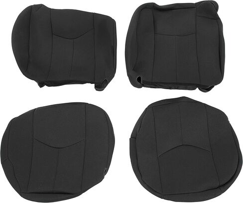 ECOTRIC Black Front Seat Covers Sets Compatible with 1999-2006 Chevy Chevrolet Silverado GMC Sierra 1500 Extended Cab Pickup 4-Door Cloth in Saudi Arabia