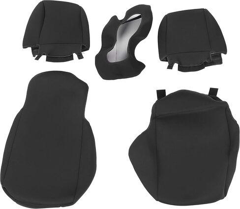 ECOTRIC Black Front Seat Covers Sets Compatible with 1999-2006 Chevy Chevrolet Silverado GMC Sierra 1500 Extended Cab Pickup 4-Door Cloth in Saudi Arabia