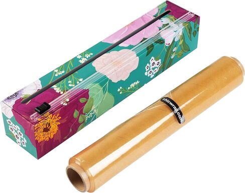 موزع تغليف بلاستيكي بالليمون من شركة شيكراب مع بكرة من البلاستيك الاحترافي بطول 30.48 سم × 650.48 سم - موزع قابل لإعادة الاستخدام مع قطاعة منزلقة in Kuwait