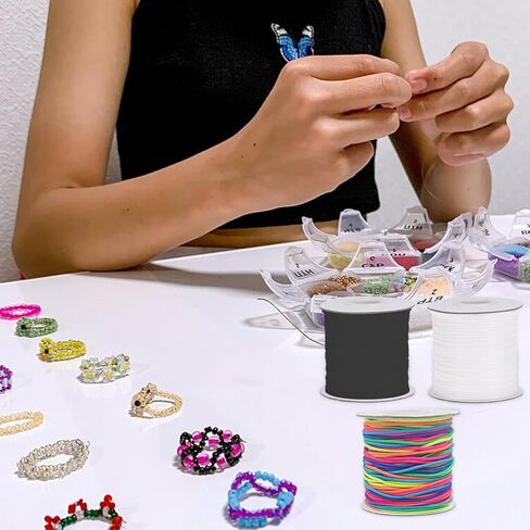 Elastic Craft String Stretchable Jewelry Making Cord Durable DIY Beading Line for Bracelets Handcrafts and Art Projects in Saudi Arabia