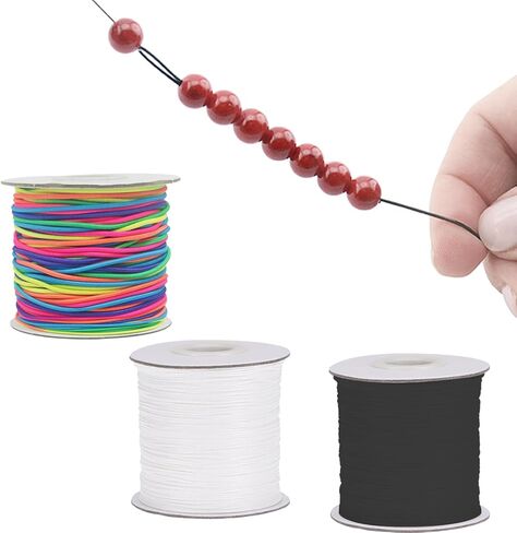 Elastic Craft String Stretchable Jewelry Making Cord Durable DIY Beading Line for Bracelets Handcrafts and Art Projects in Saudi Arabia