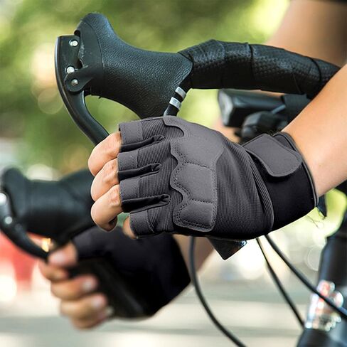 Fingerless Outdoor Gloves Knuckle Protection for Cycling Motorcycle Gloves for Men Women in Saudi Arabia