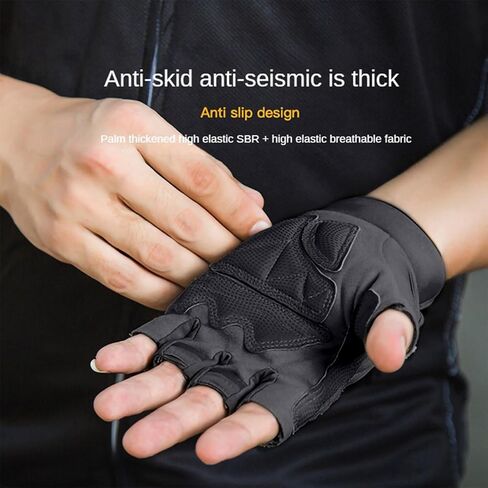 Fingerless Outdoor Gloves Knuckle Protection for Cycling Motorcycle Gloves for Men Women in Saudi Arabia