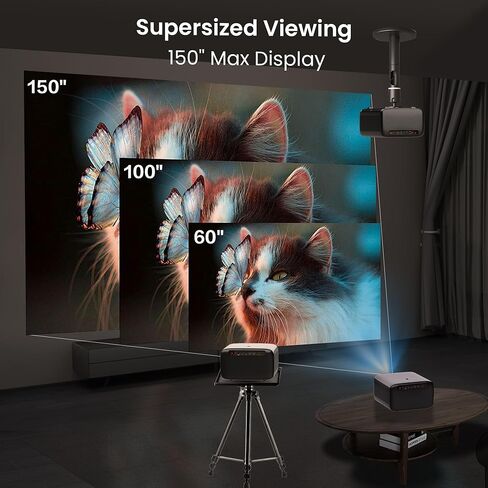 H6 Ultra Short Throw Projector, 4K UHD Projector 3000 ANSI Lumen, Active 3D, 150", Dolby Atmos, HDR10, 110% BT.2020, UST Projector for Home Theater in Kuwait