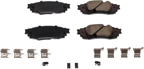 Power Stop Front Brake Kit For Lexus ES250 2021-25 |ES300h 2019-25 |ES350 2019-25 |RX350 2016-22 |RX350L 2018-22 |Lexus RX450h 2016-22 - Ceramic Brake Pads With Installation Hardware, 17-1879 in Saudi Arabia
