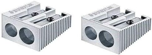 Staedtler Aluminium Double Hole Pencil Sharpener x 2 in Saudi Arabia