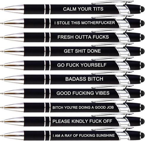 KeCee 10Pcs Fun Pens for Adults,Funny Gag Gifts for Women,Novelty Gifts for Coworkers Nurses Friends Birthday Party Favors,Personalized Cute Ballpoint in Saudi Arabia
