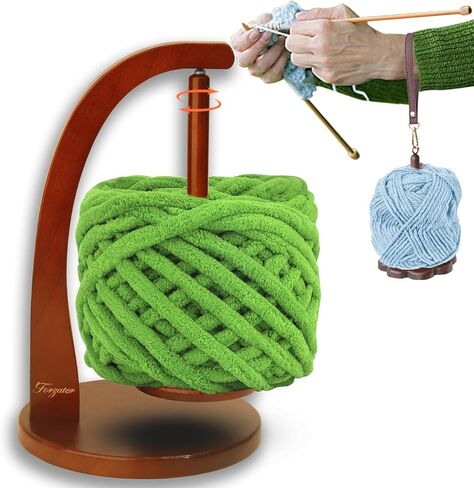 Forzater Yarn Holder for Knitting and Portable Wrist Yarn Holder Wooden Yarn Spinner for Crocheting Magnetic Yarn Ball Holder for Crochet Lovers in Saudi Arabia