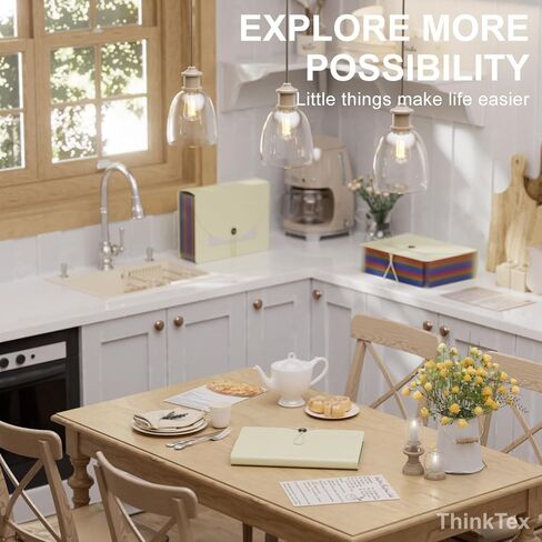 ThinkTex Accordion File Organizer, 12 - Pocket Expanding File Folders for Paper Receipts, Bills&Taxes Organizer, Letter/A4 Size Document Holder for School, Office, Home with Colorful tabs-Orange in Kuwait