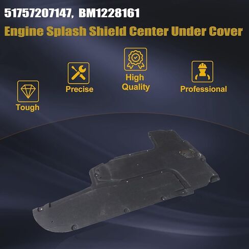 GXARTS Black Engine Splash Shield 51757207147 متوافق مع BMW 528 535i 2011-2016 Engine Splash Shield Center Under Cover BM1228161 in Saudi Arabia