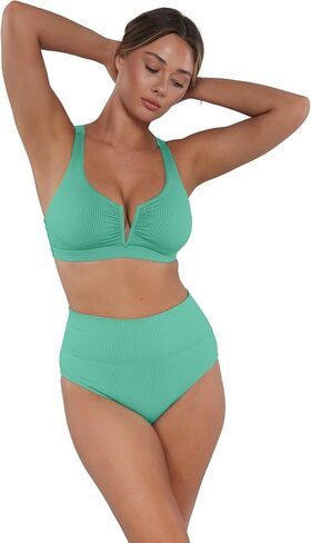 Sunsets Women's Standard Hannah Foldover High Waist Swimsuit Bikini Bottom in Kuwait