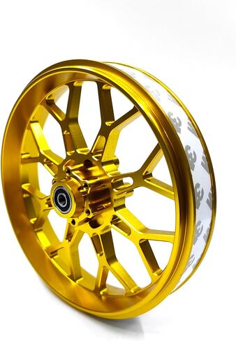 CNC Aluminum Front Wheel-Blue Rocketwheel Design For LOSI Promoto MX1:4 (Silver) in Saudi Arabia