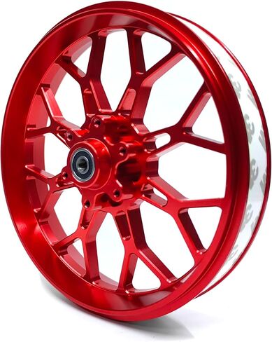 CNC Aluminum Front Wheel-Blue Rocketwheel Design For LOSI Promoto MX1:4 (Silver) in Saudi Arabia