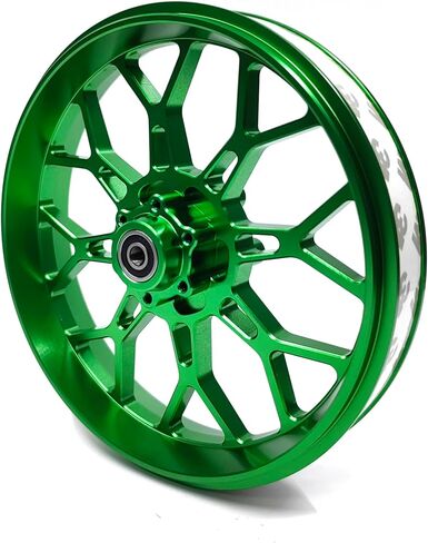 CNC Aluminum Front Wheel-Blue Rocketwheel Design For LOSI Promoto MX1:4 (Silver) in Saudi Arabia