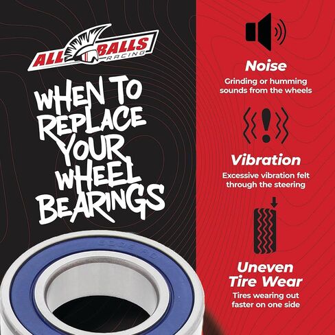 All Balls Racing Wheel Bearing Kit 25-1657 Compatible with/Replacement for Honda CBR929RR 2000-2001, CBR954RR 2002-2003, RVT1000R RC51 2000-2006 in Saudi Arabia